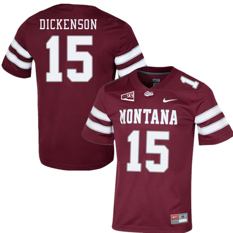 Montana Grizzlies #15 Dave Dickenson College Football Jerseys Stitched Sale-Maroon